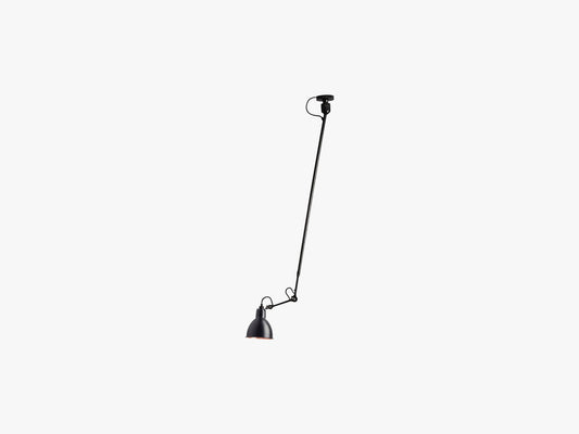 Lampe Gras N302 Single, Mat Sort/Mat Sort/Kobber