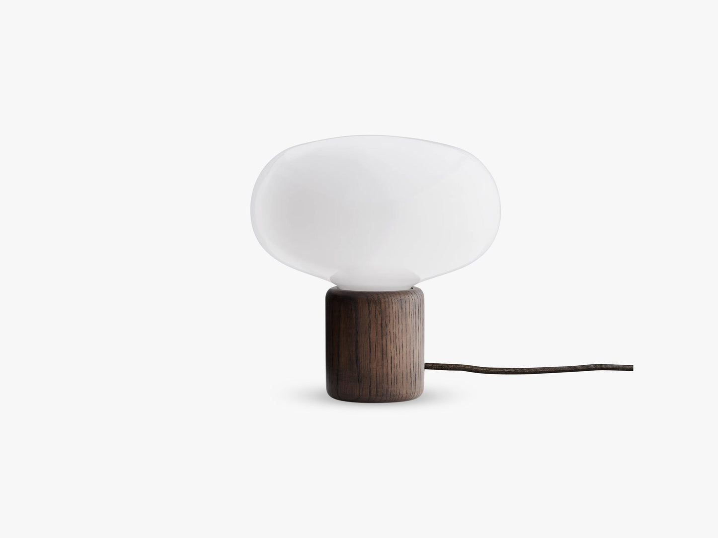 Karl-Johan, Smoked Oak w White Opal Glass