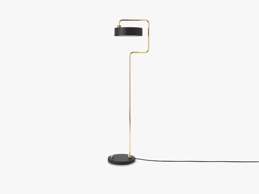 Petite Machine Floor Lamp, Deep Black