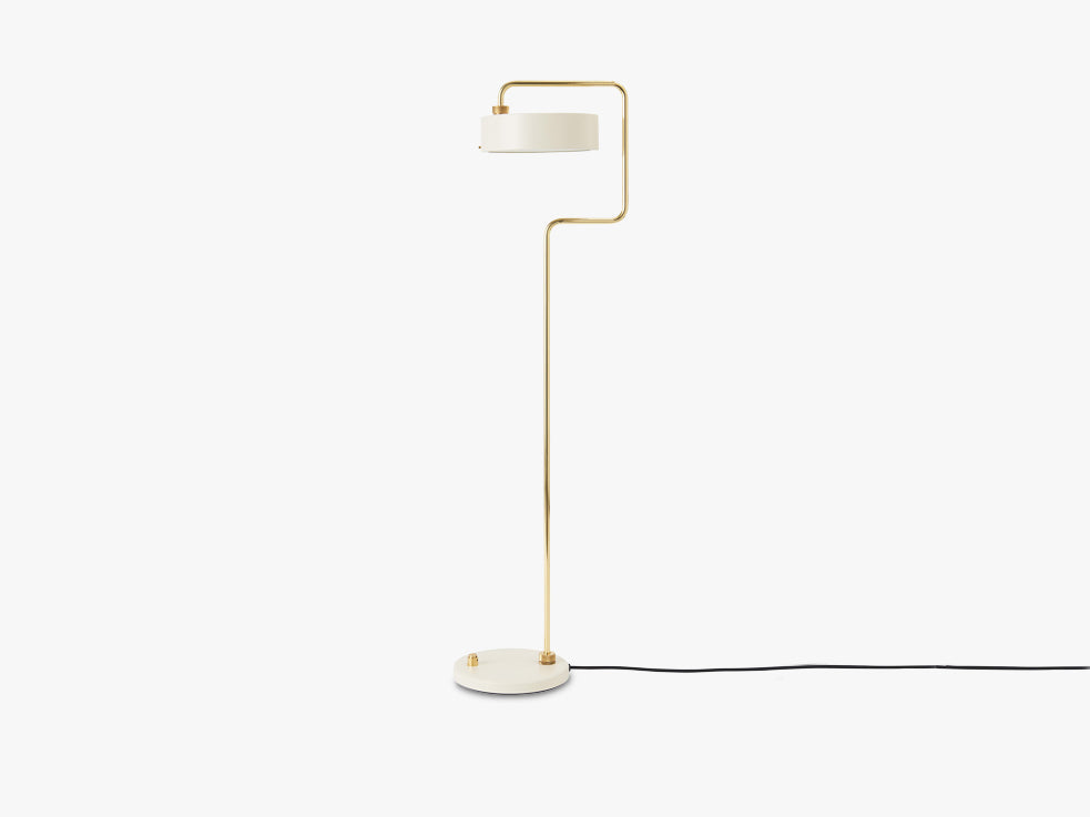 Petite Machine Floor Lamp, Oyster White
