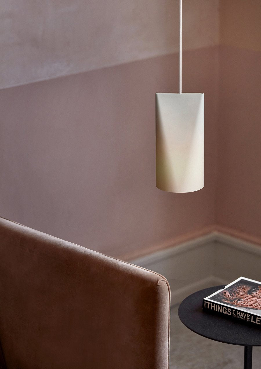 Ceramic Pendant Narrow, Light Grey