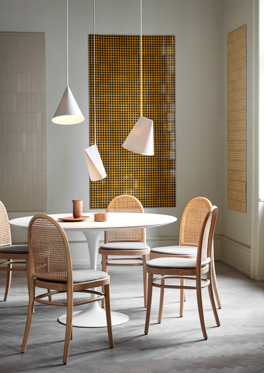 Ceramic Pendant Narrow, Light Grey