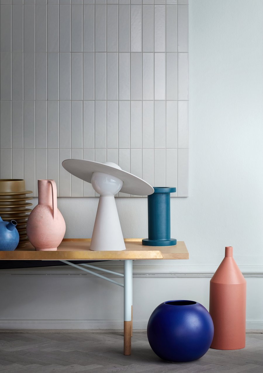 Ceramic Table Lamp, White