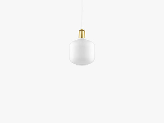 Amp Lamp Small Brass, White/Brass