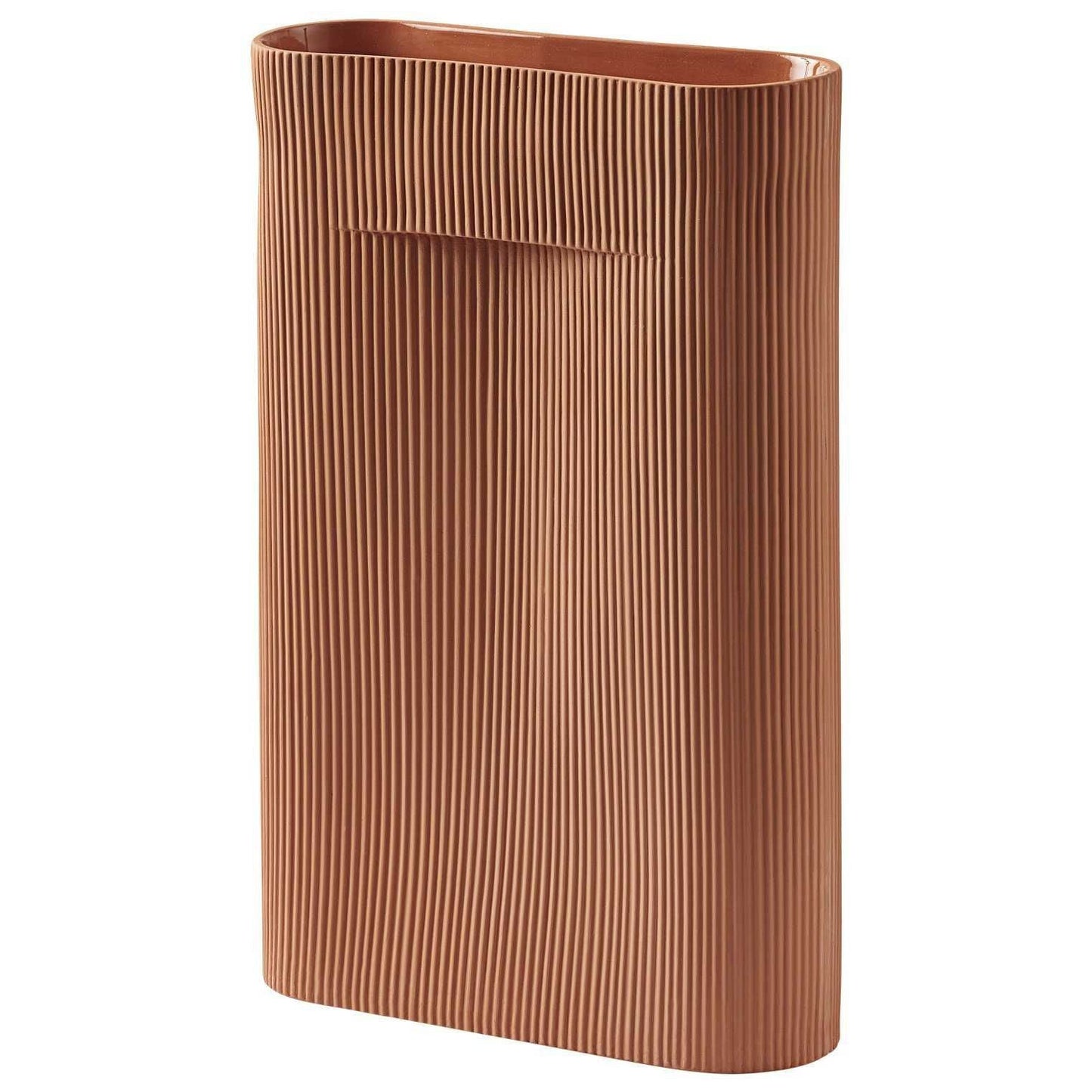 Ridge Vase, Terracotta