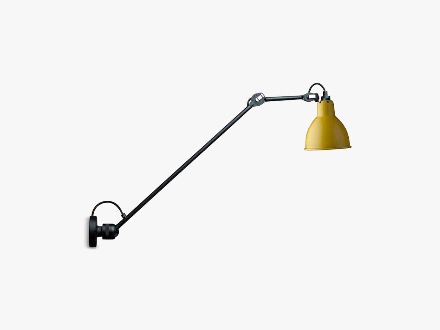Lampe Gras N304 Hardwired L60, Mat Black/Gul