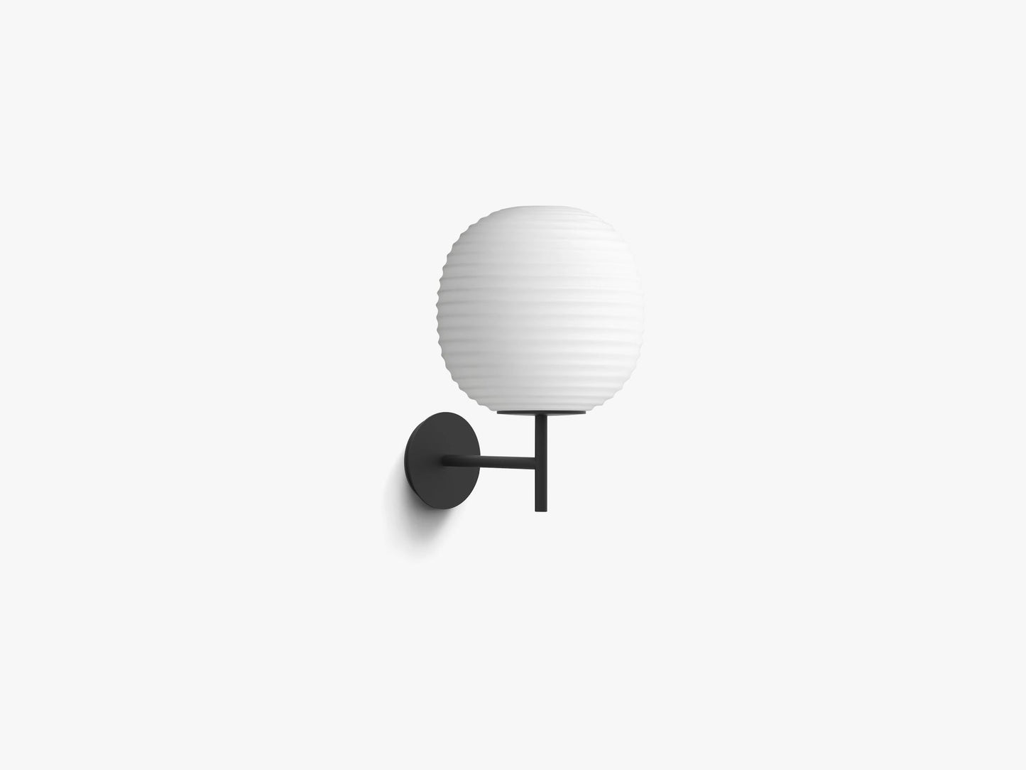 Lantern Wall Lamp w Black Base, Small Ø20