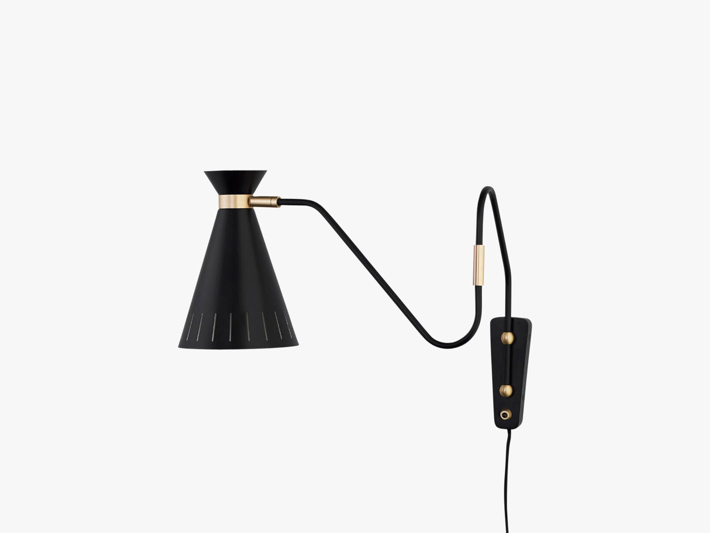 Cone wall lamp, Black noir