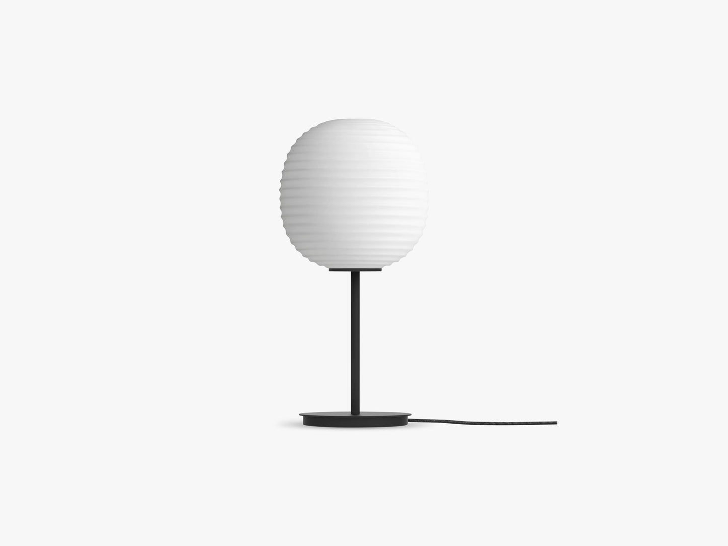 Lantern Table Lamp w Black Base, Medium Ø20