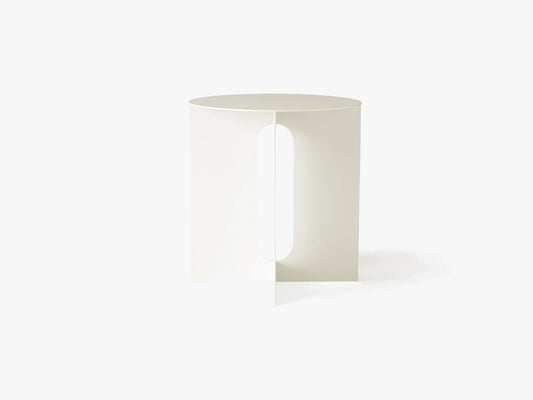 Androgyne Side Table Steel Base, Ivory