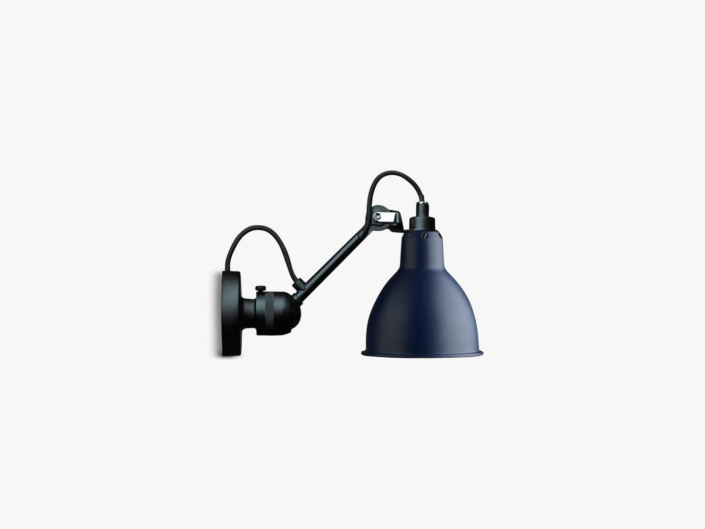Lampe Gras N304 M Ledning, Mat Sort/Mat Blå