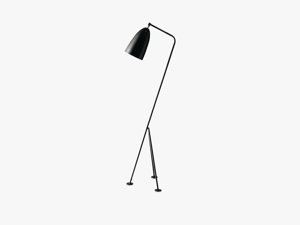 Gräshoppa Floor Lamp, Black Semi Matt