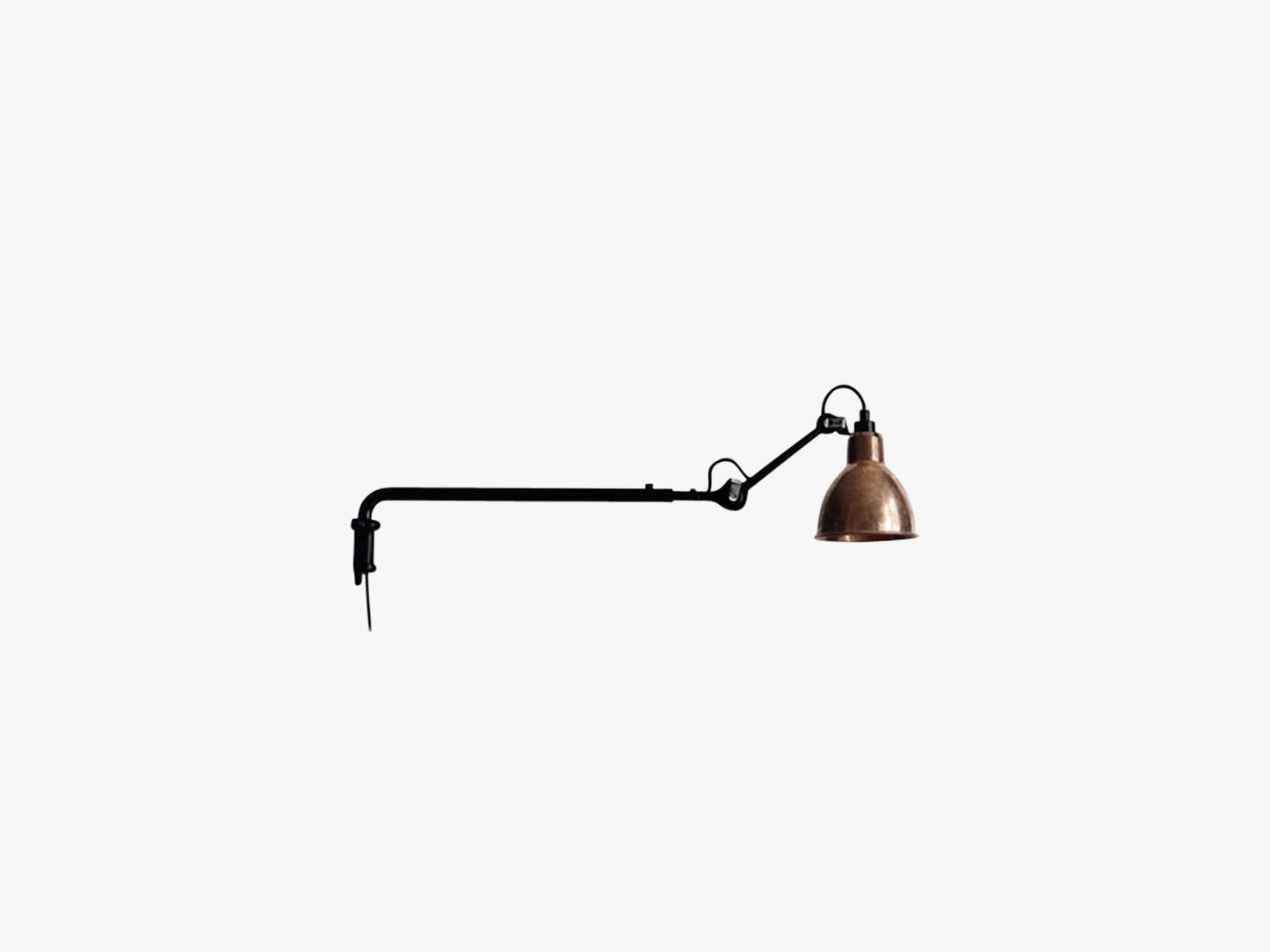 Lampe Gras N203, Mat Sort/Rå Kobber
