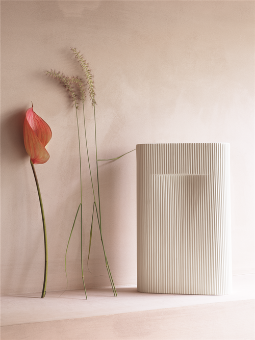 Ridge Vase, Off-white
