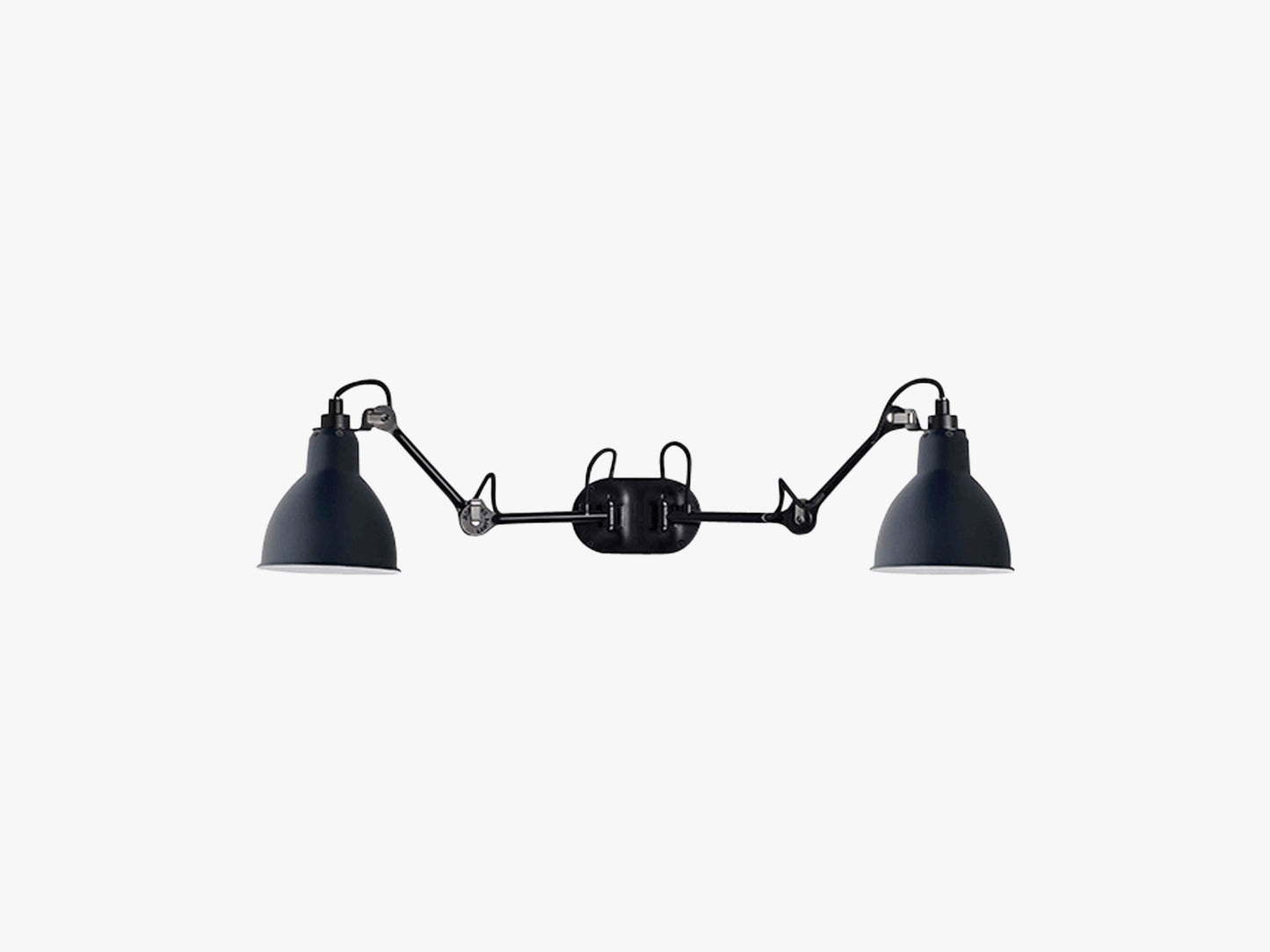Lampe Gras N204 Double, Mat Sort/Mat Blå