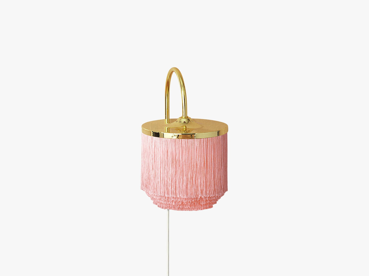 Fringe Wall Lamp, Pale pink