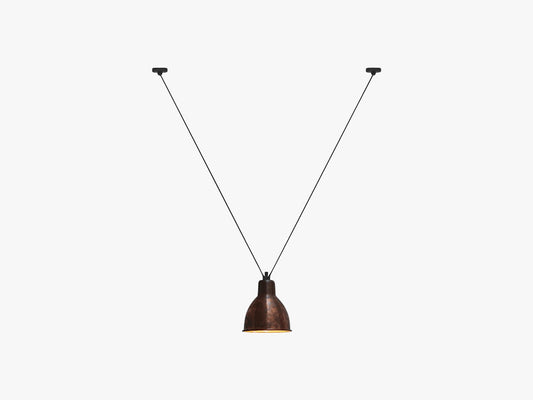 Lampe Gras N323 XL Pendel Round, Rå Kobber