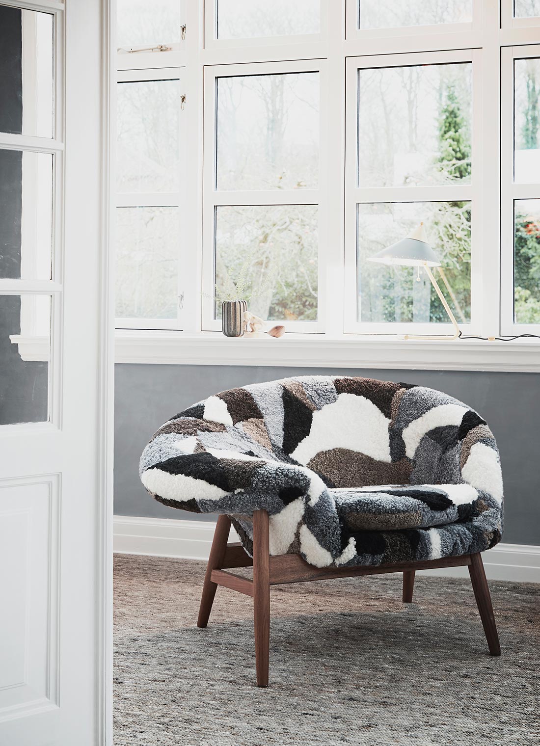 Fried Egg L, Sheepskin/Mix