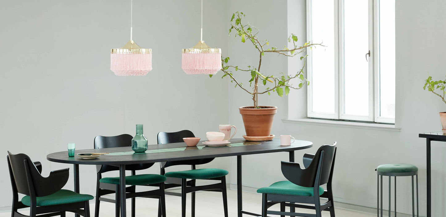 Fringe Pendant Ø30, Pale pink