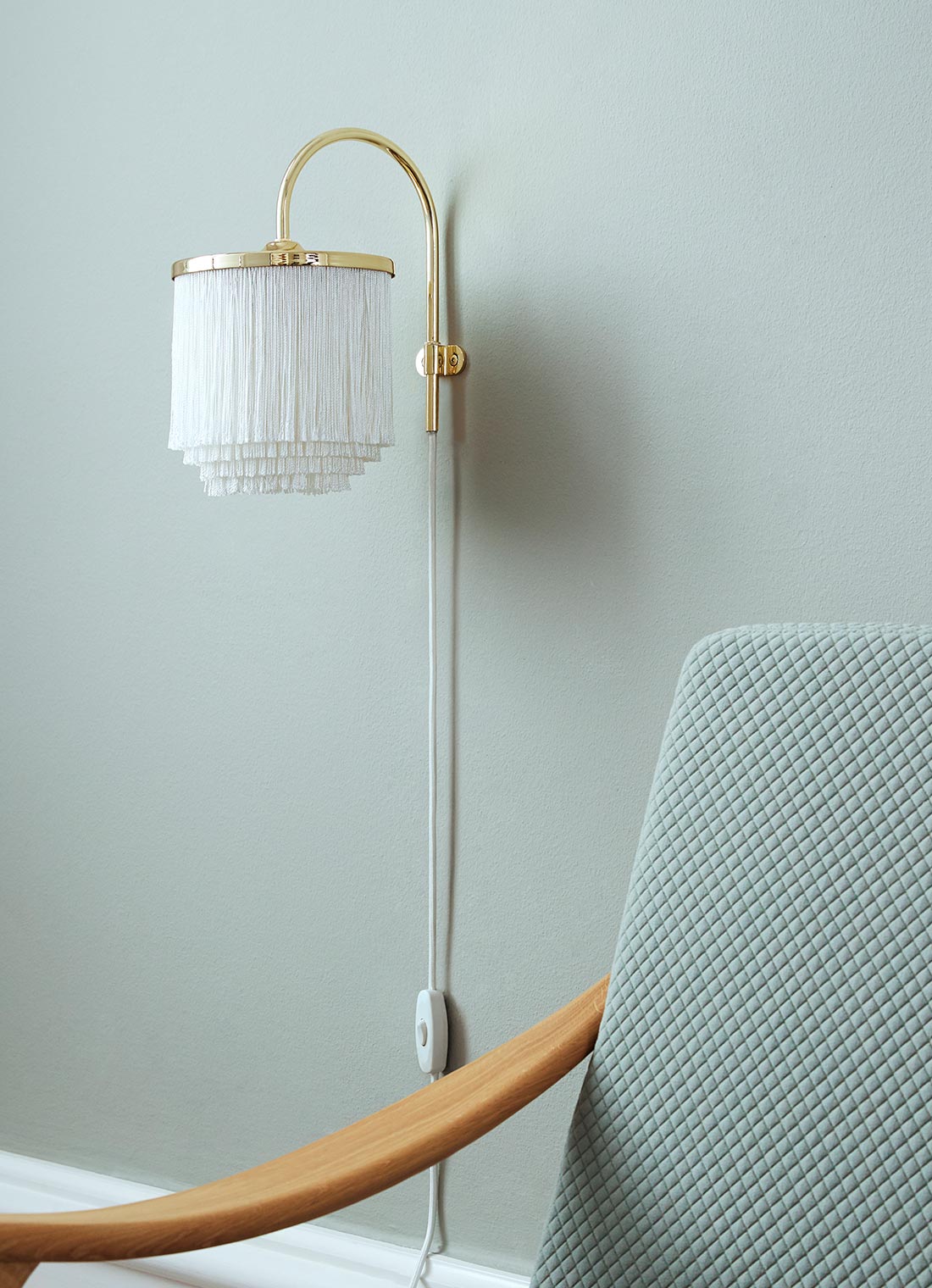 Fringe Wall Lamp, Cream white