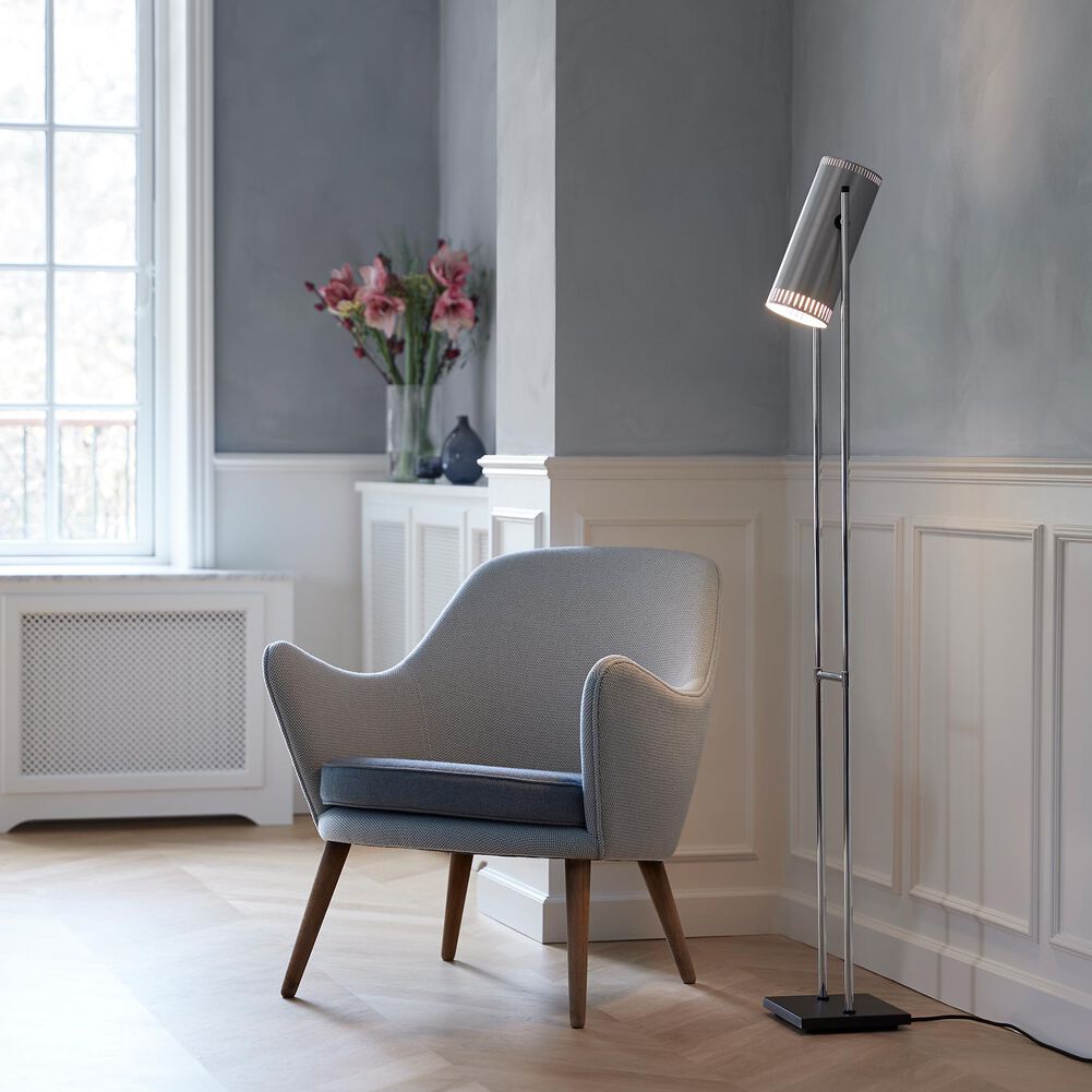 Trombone Floor lamp, Aluminium