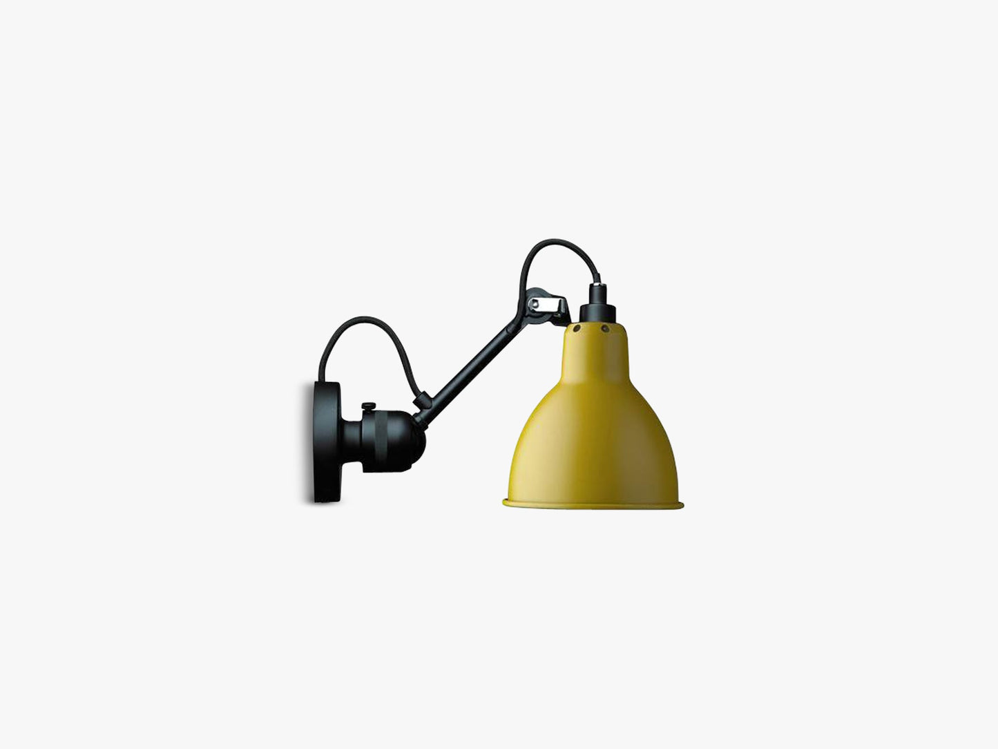 Lampe Gras N304 M Ledning, Mat Sort/Mat Gul