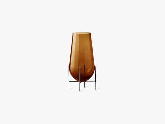 Echasse Vase Small, Amber/Bronzed Brass