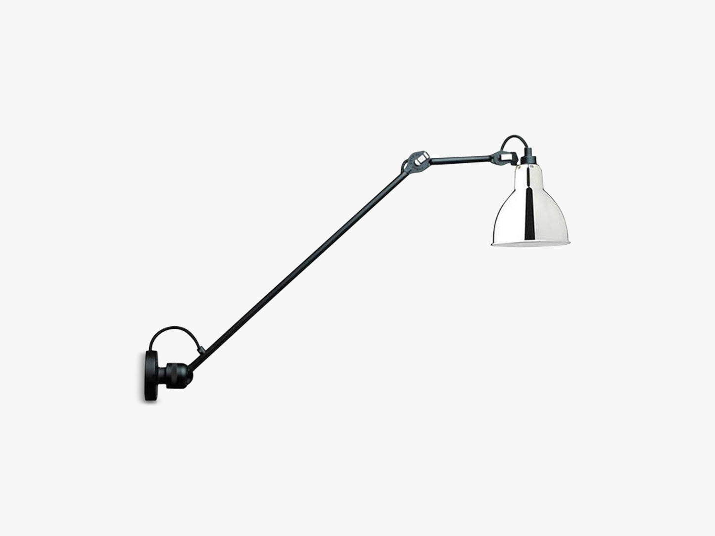 Lampe Gras N304 Hardwired L60, Mat Black/Krom
