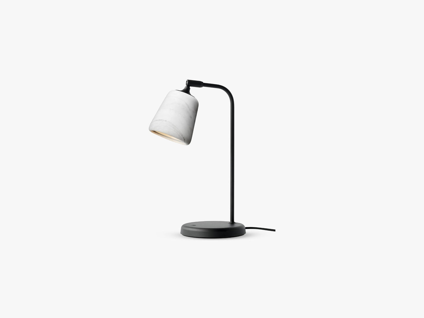 Material Table Lamp, White Marble