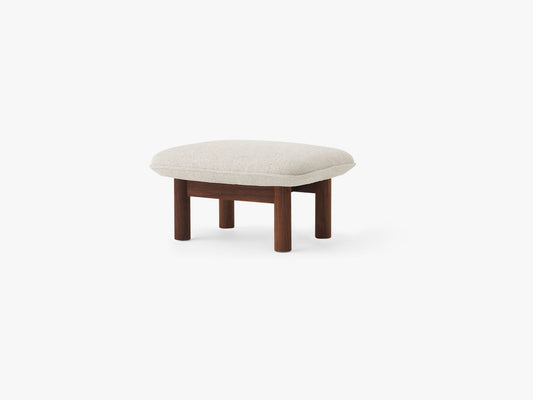 Brasilia Ottoman, Dark Stained Oak/0011 White/Moss/Sacho