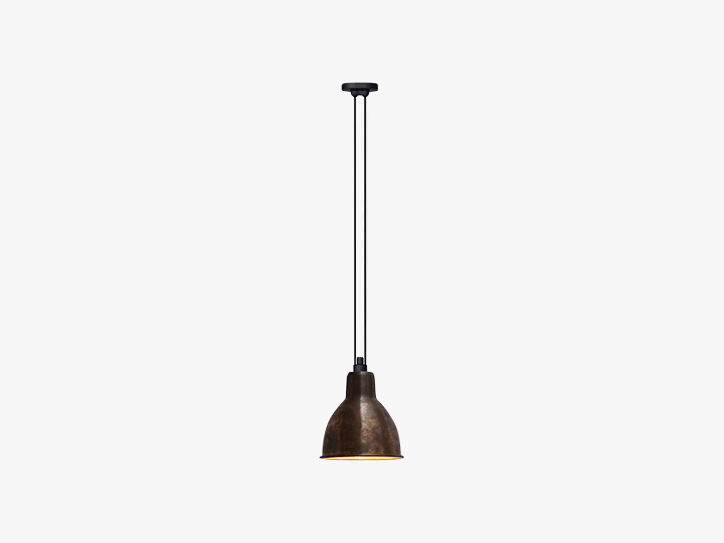 Lampe Gras N322 XL Pendel Round, Rå Kobber