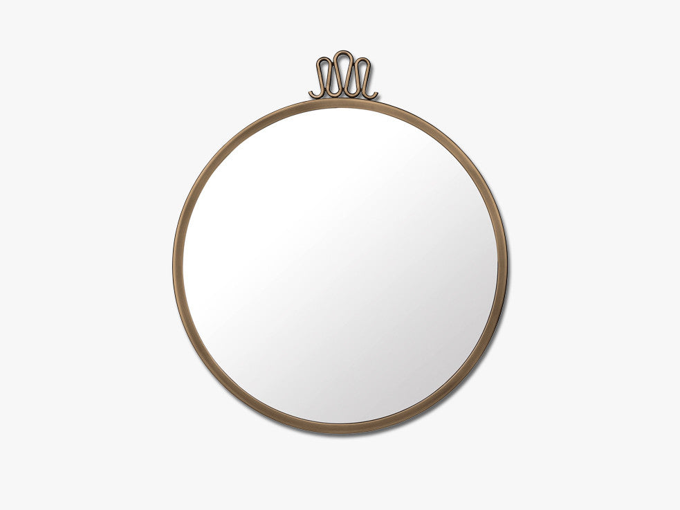 Randaccio Wall mirror - Round, Antique Brass