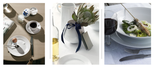 Den elegante klassiker - Royal Copenhagen Hvid Riflet