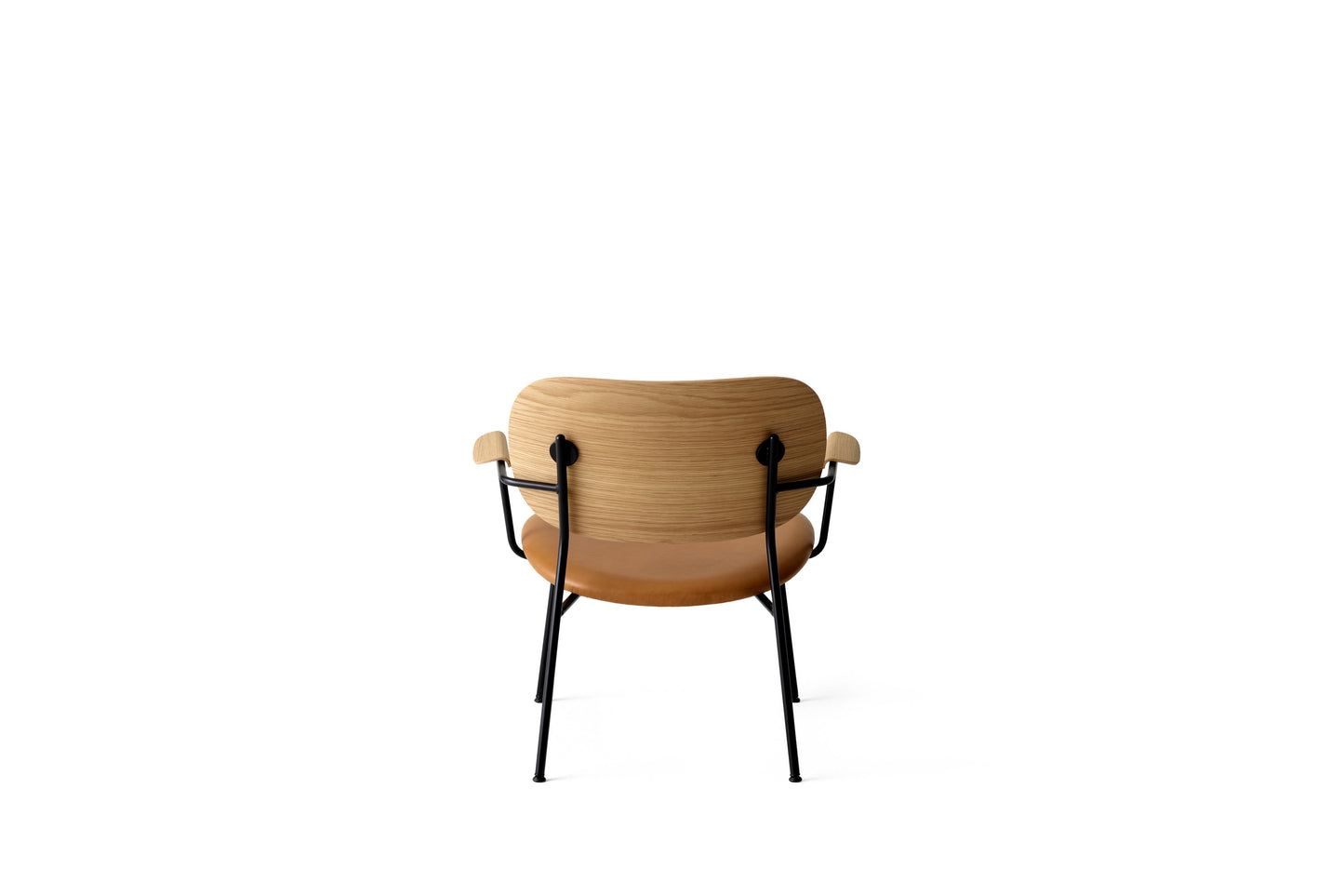 Co Chair Lounge Chair, Black Base/Natural Oak/Dakar 250