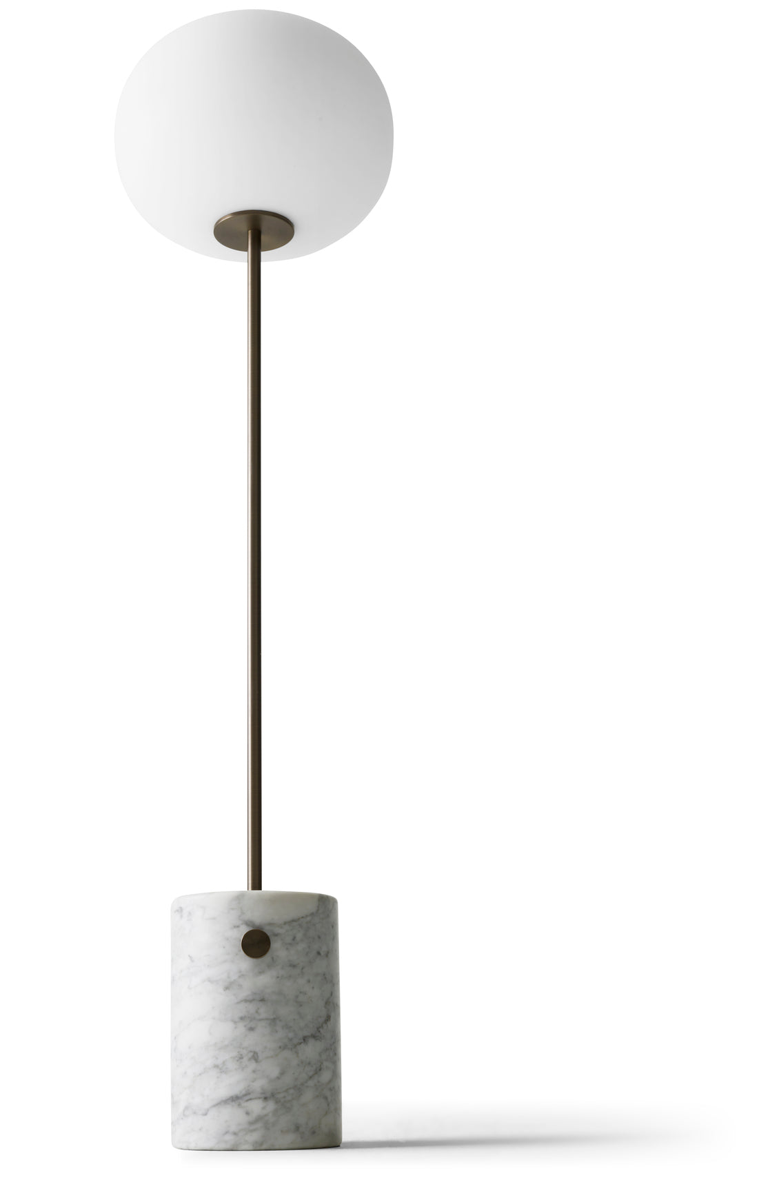JWDA Floor Lamp, White Marble/Bronzed Brass