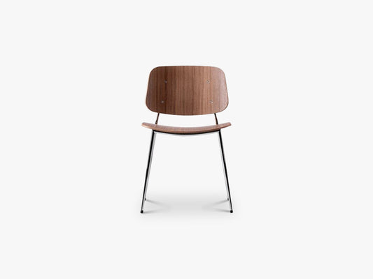 Søborg Metal Chair, Walnut Steel