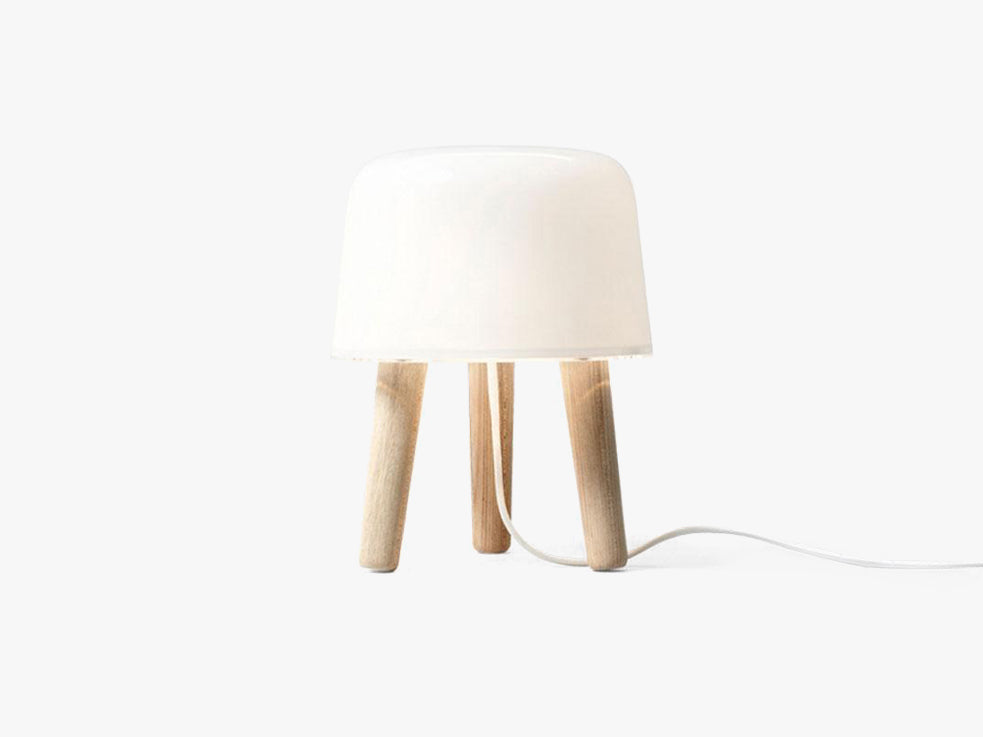 Milk Table Lamp - NA1, White cord