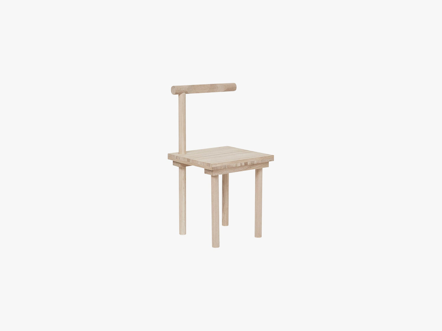 Sculptural Chair, Solid Oak
