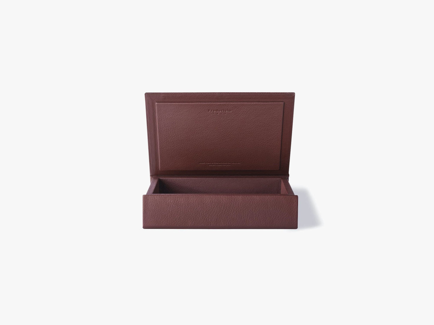 Leather Box, Dark Sienna Leather