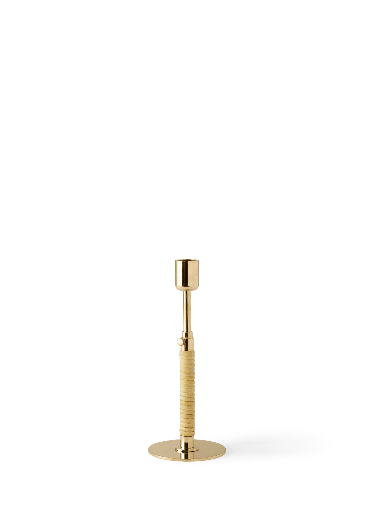 Duca Candleholder, Polished Brass