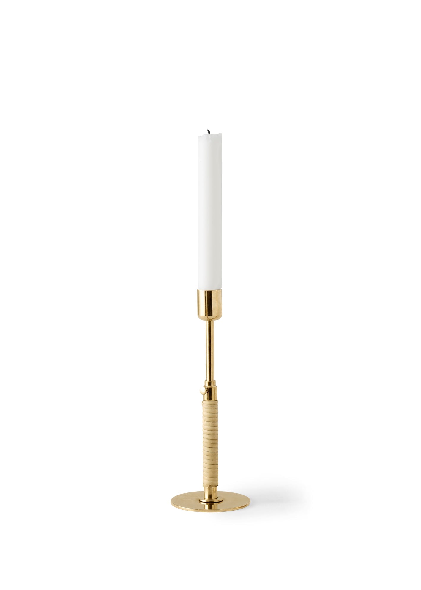 Duca Candleholder, Polished Brass