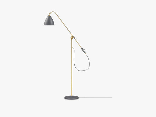 Bestlite BL4 Floor Lamp - Ø21 - Brass Base, Grey