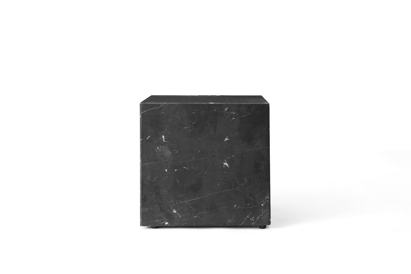 Plinth Cubic, Sort Marmor