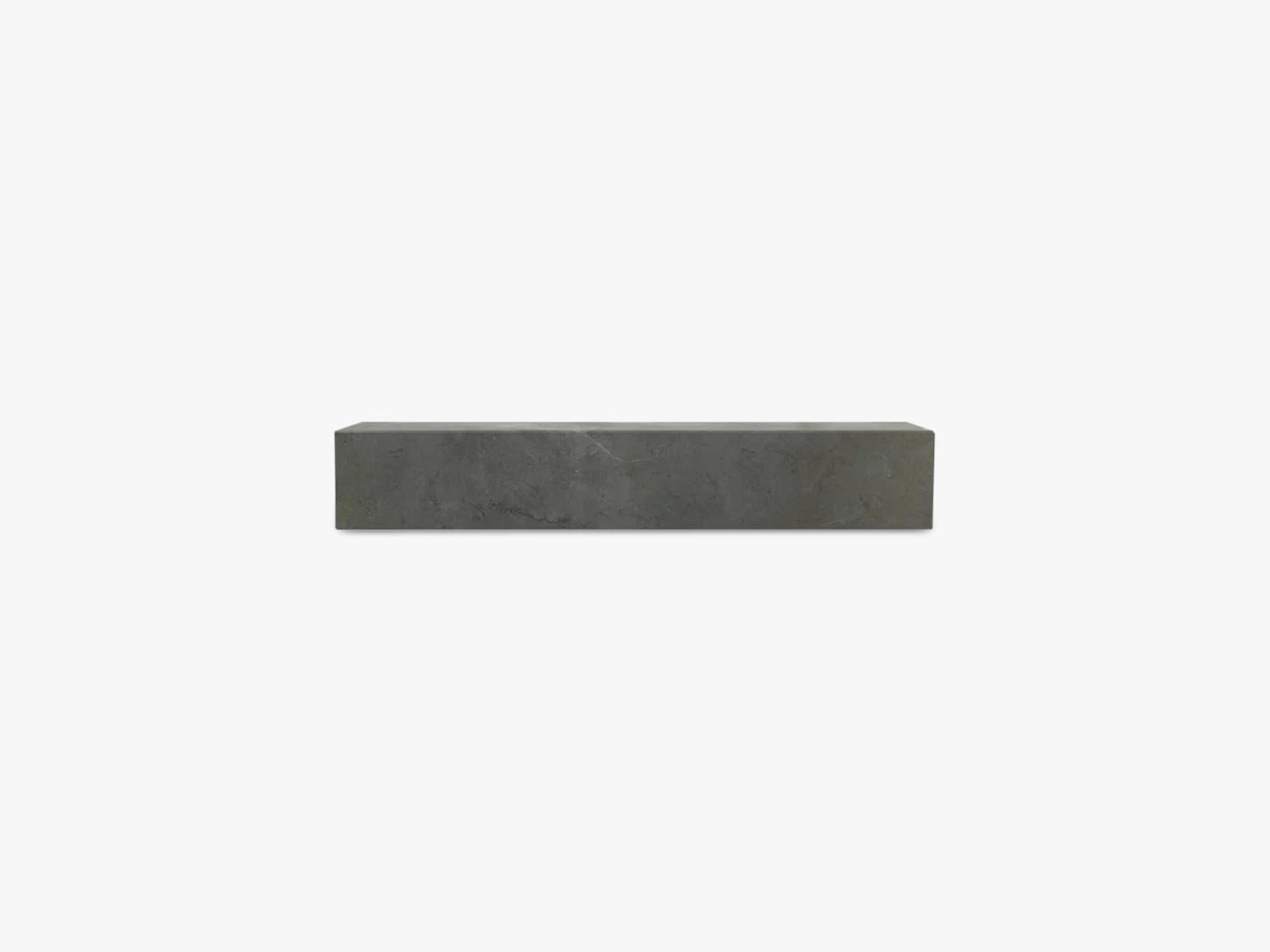 Plinth Shelf, Brown/Grey Kendzo Marble