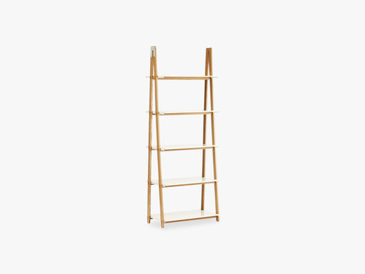 One Step Up Bookcase High, White
