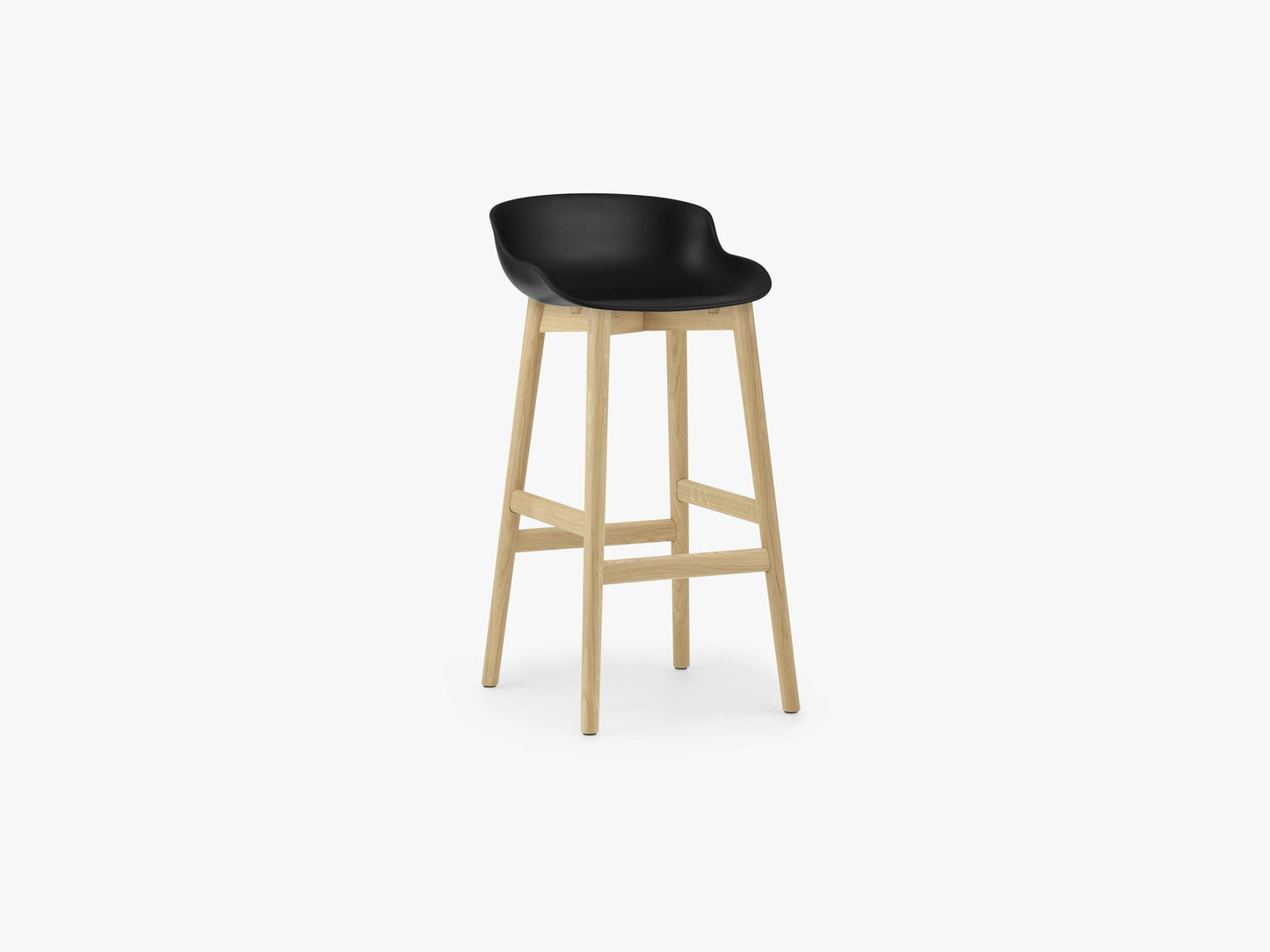 Hyg Barstool 75 cm Oak, Black