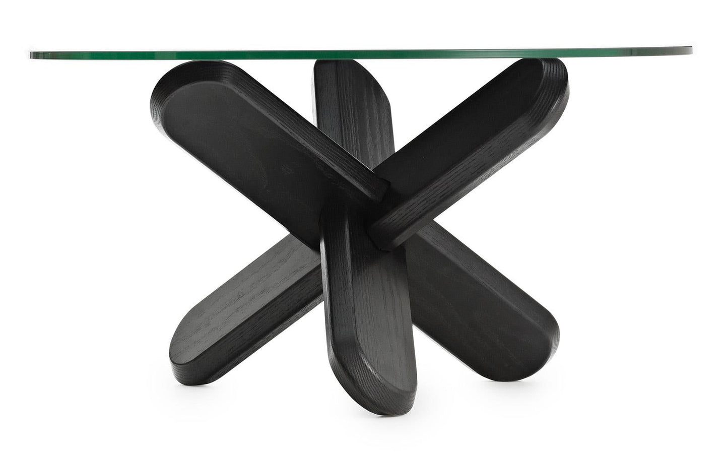 Ding Table, Glass/Black