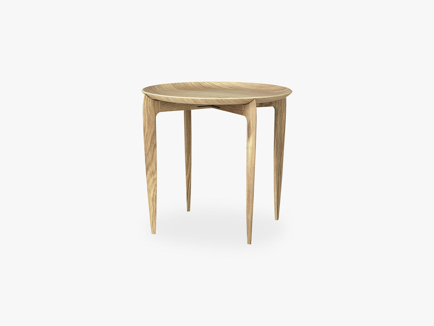 Foldable Tray Table, Oak - Ø45