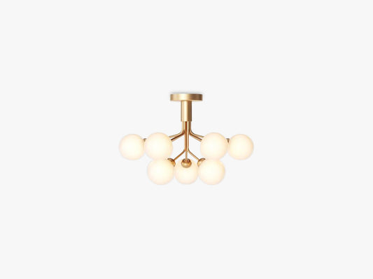 Apiales 9, Brushed brass/opal white