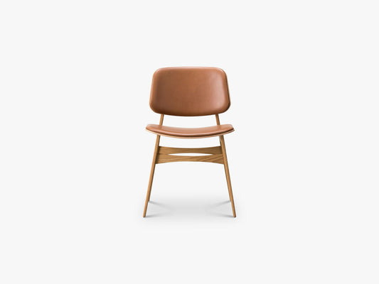 Søborg Wood Chair Wood base w upholstering, Brown